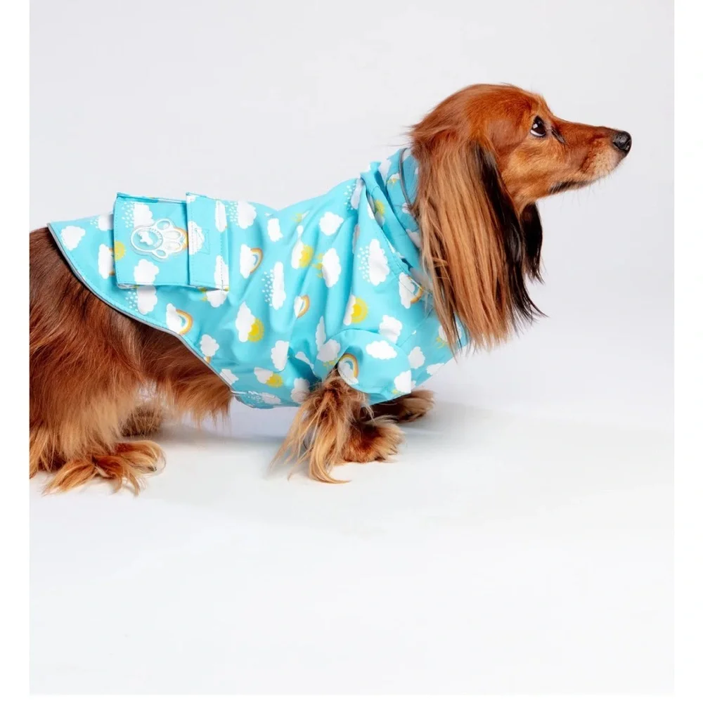 Canada Pooch‎ Clouds Wet Reveal Dog Torrential Tracker Rain Jacket Sz 12 8-12lbs